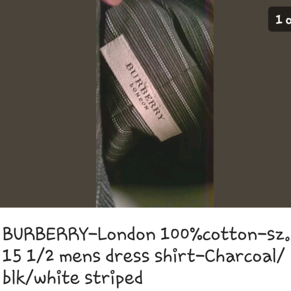 Burberry mens 100% cotton  sz. 15 1/2 Nordstrom